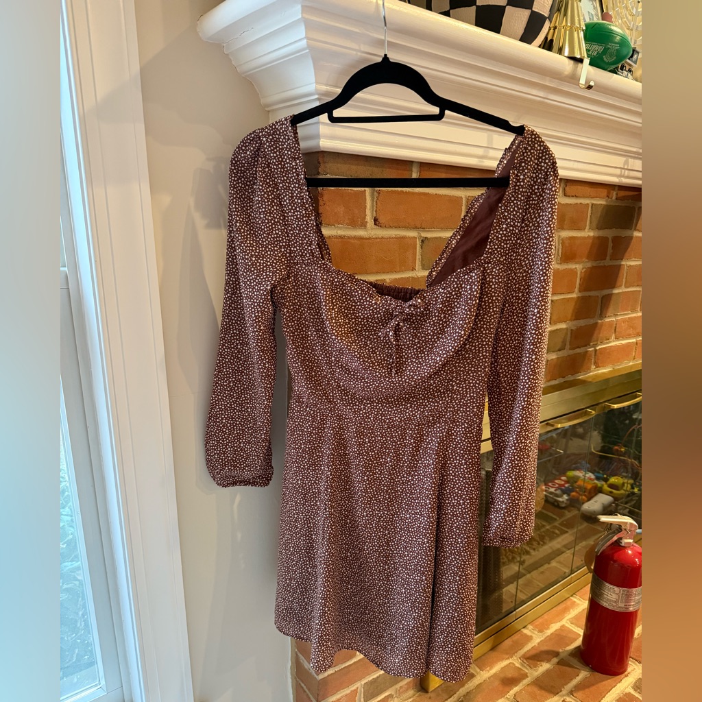 Abercrombie & Fitch Long Sleeve Brown Dress